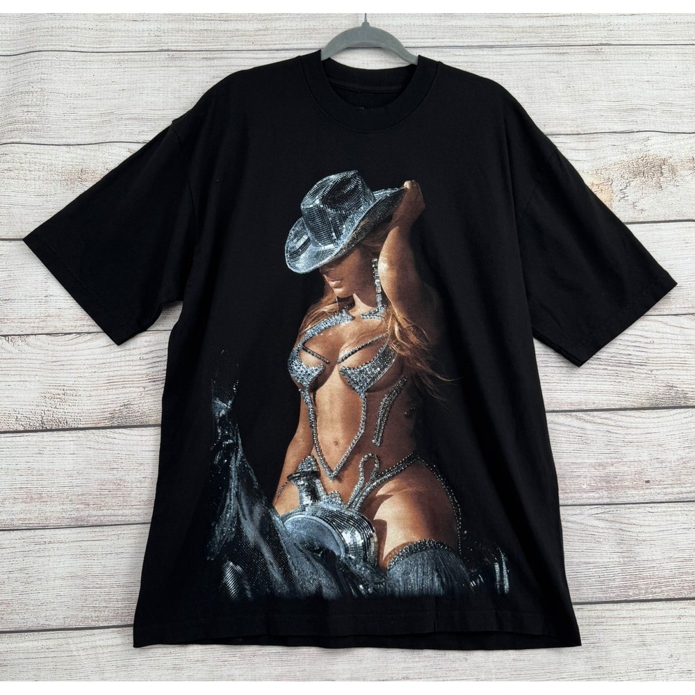 Beyonce Renaissance World Tour T-Shirt Unisex Large Black Concert Graphic Tee